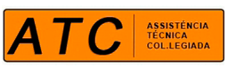 Logotipo ATC naranja con letras negras y el texto