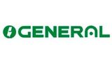 Logotipo verde de “GENERAL” con un icono de rayo sobre un fondo blanco.